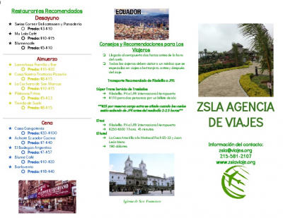 brochure viajar