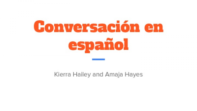 spanish conversation project