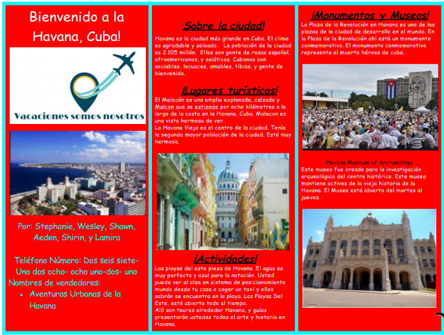 spanish travel brochure project