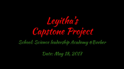 Leyitha’s  Capstone Project
