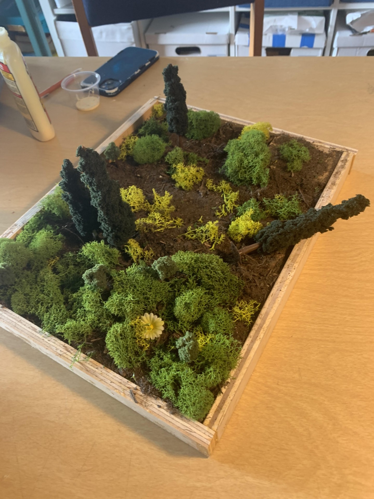 Work in progress wildfire diorama